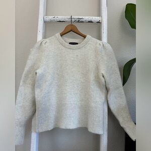Banana Republic Soft Alpaca/Wool Blend Cream Crew Neck Sweater